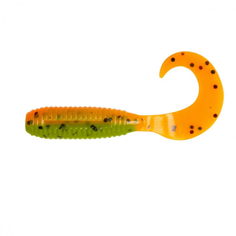 Твистер Helios Тiny Credo 1,55"/4 см, цвет Pepper Green & Orange 12 шт HS-8-018 , 